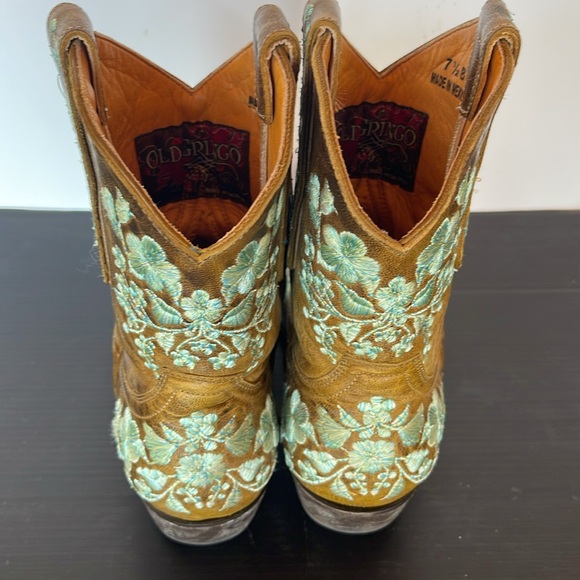 Old Gringo Teal Stitched Boots Size 7.5 - Picture 4 of 8